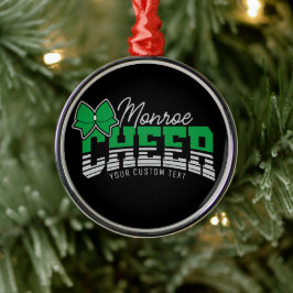 Ornamento De Metal Cheerleader de atleta da Escola de NOME ADD da Equ