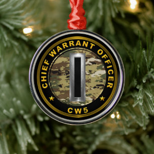 Ornamento De Metal Chefe de Comando Cinco-CW5