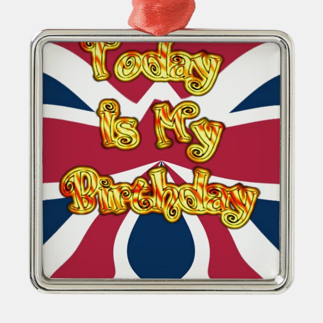 Ornamento De Metal Chefes de Hakuna Matata Hoje é meu aniversário. (Frente)