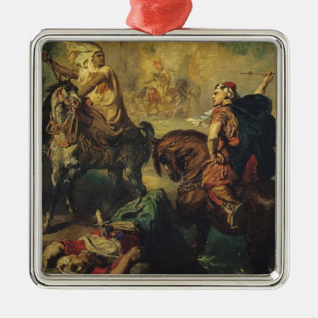 Ornamento De Metal Chefes tribais árabes no único combate (Frente)