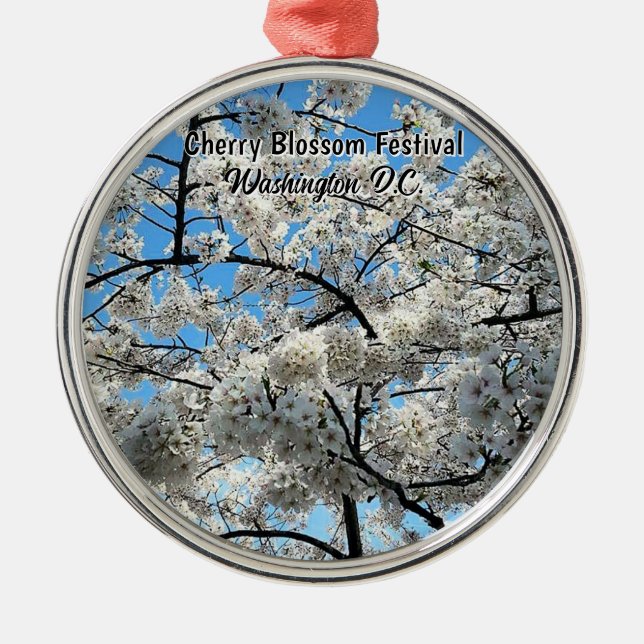 Ornamento De Metal Cherry Blossom Festival Washington D.C. Souvenir (Frente)