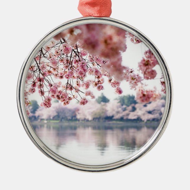 Ornamento De Metal Cherry Blossoms (Frente)