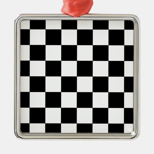 Ornamento De Metal Chessboard (Frente)