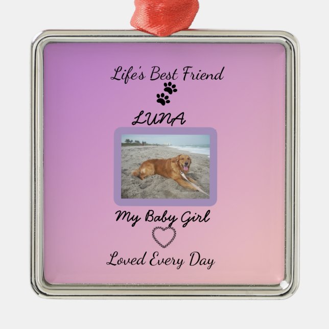 Ornamento De Metal Chic Seasonal Companion Keepsake (Frente)