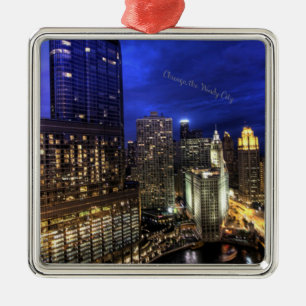 Ornamento De Metal Chicago, a cidade de Windy