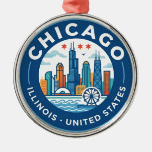 Ornamento De Metal Chicago Illinois