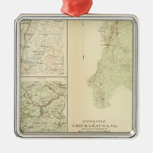Ornamento De Metal Chickamauga, GA (Frente)