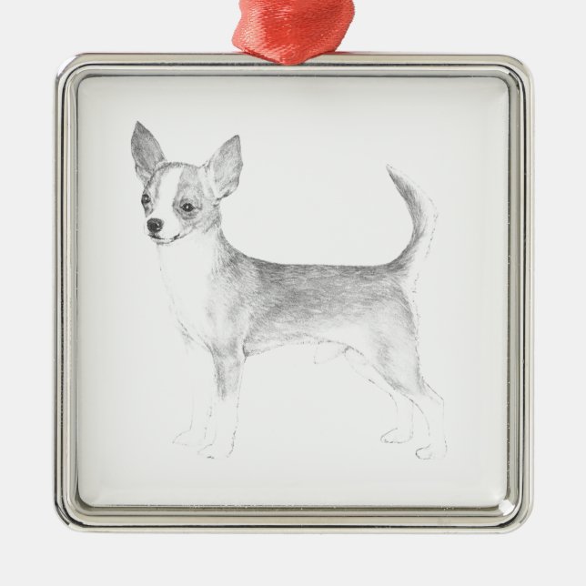 Ornamento De Metal Chihuahua (Frente)