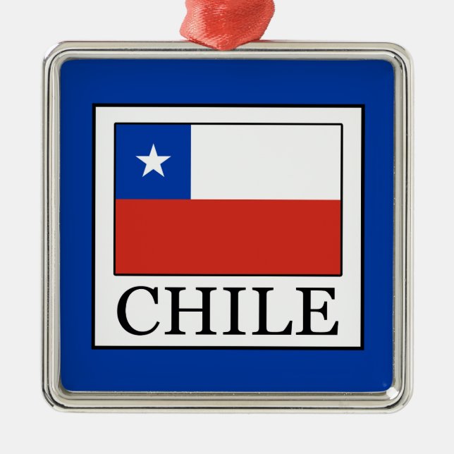 Ornamento De Metal Chile (Frente)