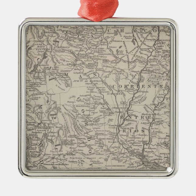 Ornamento De Metal Chili, La Plata e Uruguai (Frente)
