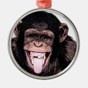 Ornamento De Metal Chimpanzé