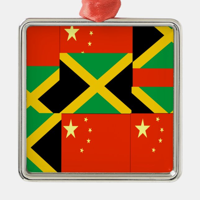 Ornamento De Metal Chinês-jamaicano (Frente)
