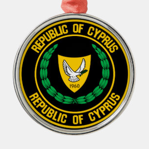 Ornamento De Metal Chipre Round Emblem