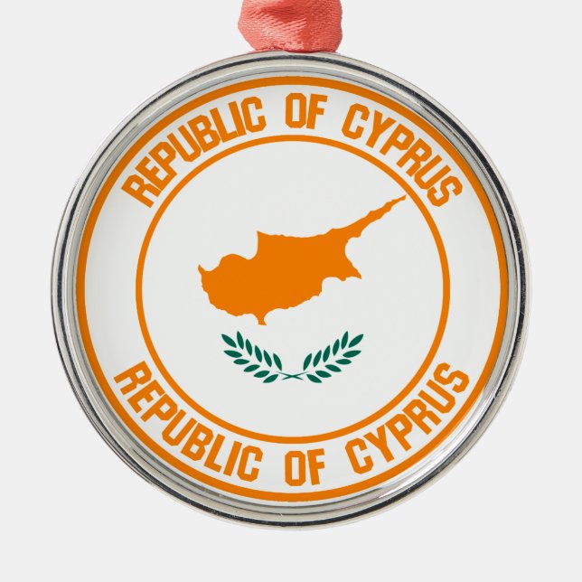 Ornamento De Metal Chipre Round Emblem (Frente)