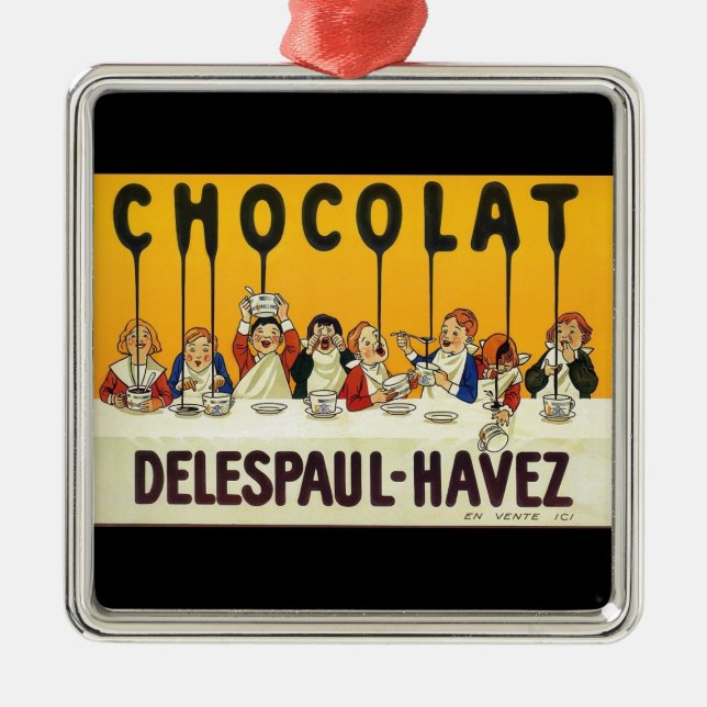 Ornamento De Metal Chocolat Delespaul Havez (Frente)