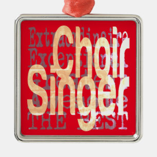 Ornamento De Metal Choir Singer Extraordinaire