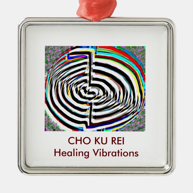 Ornamento De Metal Chokuray Reiki - CHO KU REI (Frente)