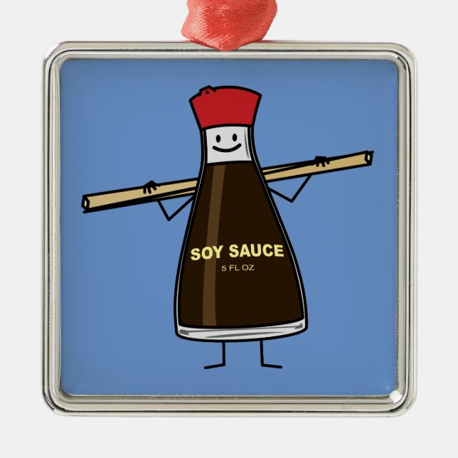 Ornamento De Metal Chopsticks do asiático do condimento da garrafa do (Frente)