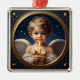 Ornamento De Metal Christmas Angel Ornament with Candle