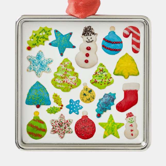 Ornamento De Metal Christmas Cookies (Frente)