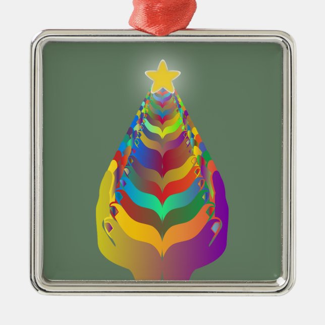 Ornamento De Metal Christmas Hope and Togetherness (Frente)