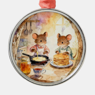 Ornamento De Metal Christmas Mouse Couple