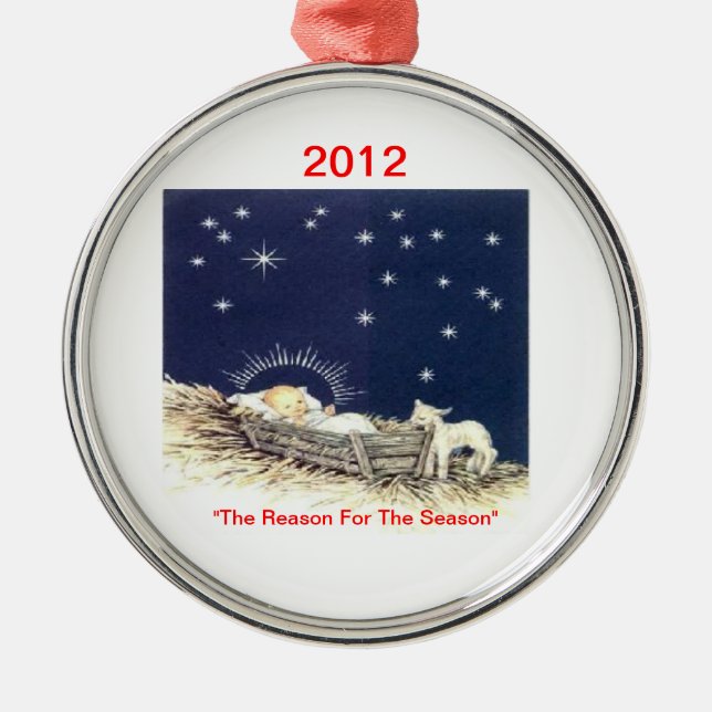 Ornamento De Metal Christmas*Ornament*Baby Jesus*Religious*LyndaH60* (Frente)