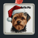 ORNAMENTO DE METAL CHRISTMAS YORKSHIRE TERRIER DOG COM SANTA HAT<br><div class="desc">CHRISTMAS YORKSHIRE TERRIER DOG COM SANTA HAT</div>