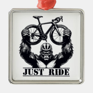Ornamento De Metal Ciclismo Apenas Ande Gorila