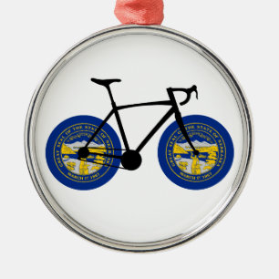 Ornamento De Metal Ciclismo de Sinalizador de Nebraska