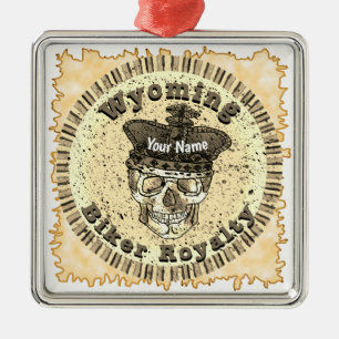 Ornamento De Metal Ciclista de Wyoming