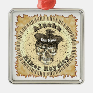 Ornamento De Metal Ciclista do Alasca 