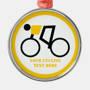 Ornamento De Metal Ciclista que monta seu costume da bicicleta