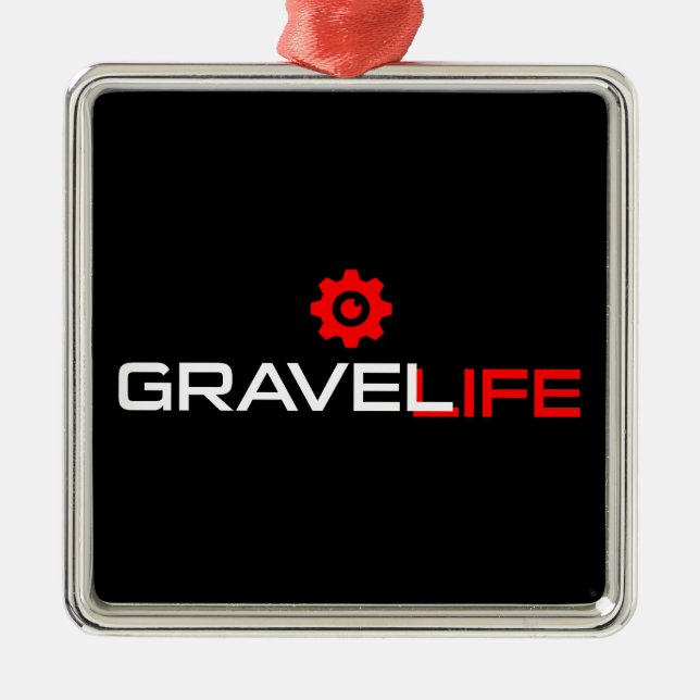 Ornamento De Metal Ciclo de Vida Gravel (Frente)