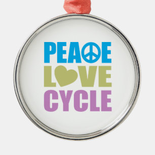 Ornamento De Metal Ciclo do amor da paz