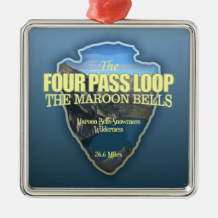 Ornamento De Metal Ciclo Quatro Passagem (ponta de seta)