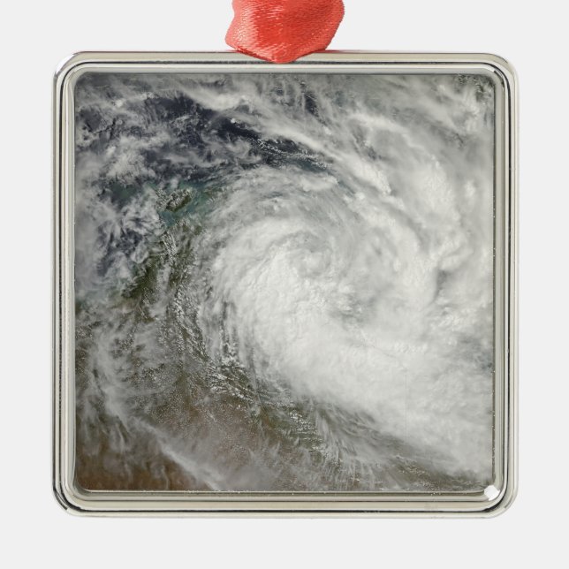 Ornamento De Metal Ciclone Tropical Paul sobre a Austrália 2 (Frente)