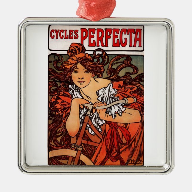 Ornamento De Metal Ciclos Perfecta (Frente)