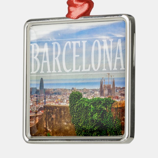Ornamento De Metal Cidade de Barcelona (Esquerda)