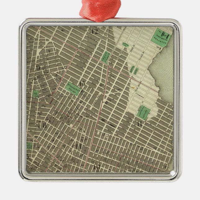 Ornamento De Metal Cidade de New York (Frente)