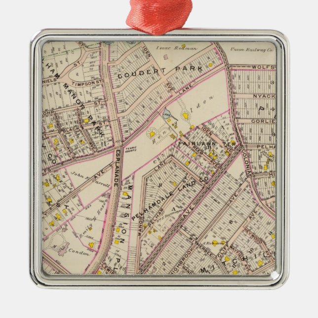 Ornamento De Metal Cidade de Pelham, Nova Iorque (Frente)