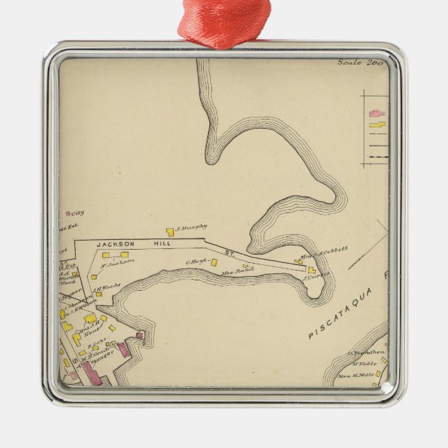 Ornamento De Metal Cidade de Portsmouth 2 (Frente)