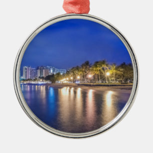 Ornamento De Metal Cidade de Waikiki em Dawn
