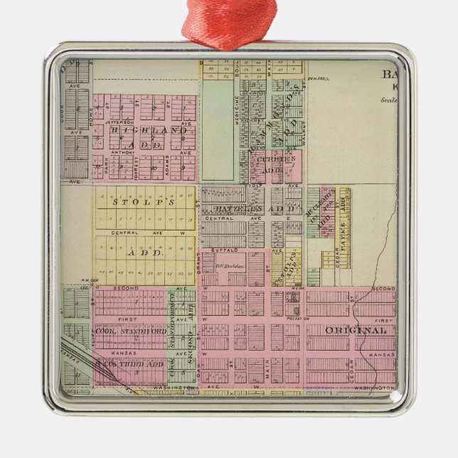 Ornamento De Metal Cidade do alojamento da medicina, Kansas (Frente)