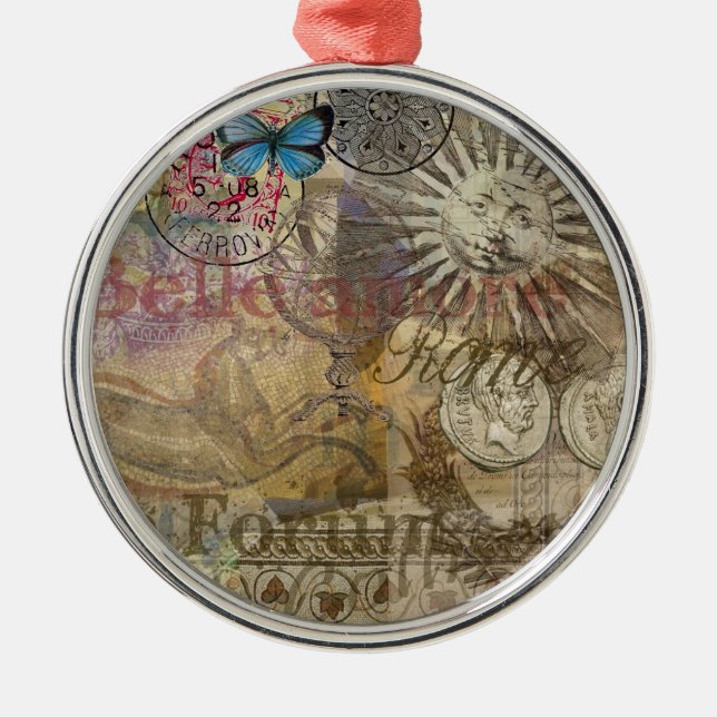 Ornamento De Metal Cidade do Feriado em Roma, Itália, Viagem (Frente)