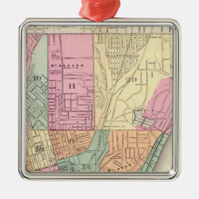 Ornamento De Metal Cincinnati, Ohia (Frente)