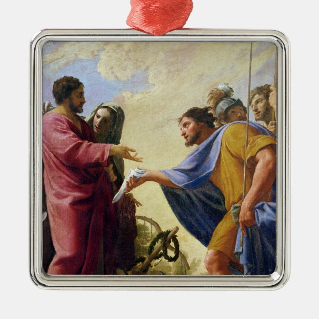 Ornamento De Metal Cincinnatus que retorna a sua guilhotina (Frente)