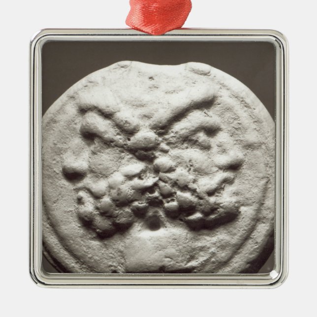 Ornamento De Metal Cinco moedas que descrevem Janus, Jupiter (Frente)