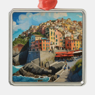 Ornamento De Metal Cinque Terre Art