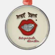 Cintas brilhantes, lábios vermelhos, toupeira, e